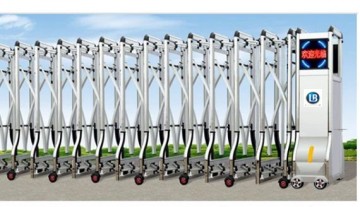 Cổng xếp nhôm tự động LB003