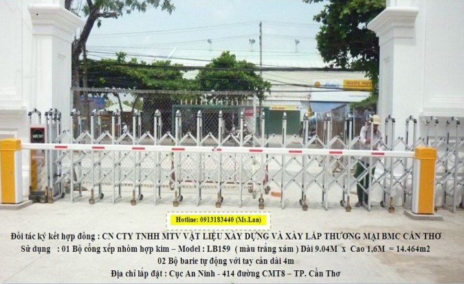 Thanh chắn barie lắp tại Cần Thơ