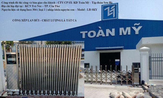 Cổng xếp inox Cần Thơ