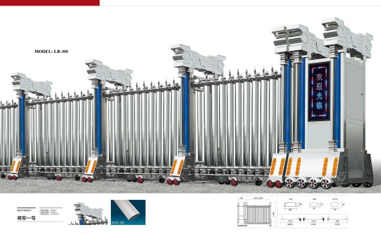 Cổng xếp nox điện LB300