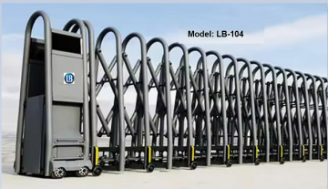 Cổng xếp nhôm tự động LB104