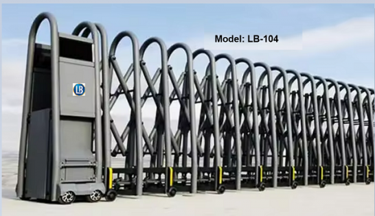 Cổng xếp nhôm tự động LB104