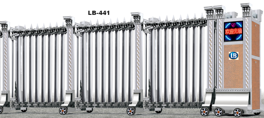 Cổng xếp inox tự động LB441
