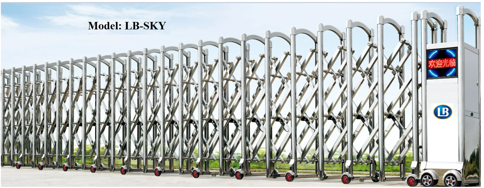 Cổng xếp inox LBSKY